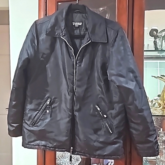 Polo Jeans Co Ralph Lauren Classic Fit Jacket Zip Up front black size me… - Picture 1 of 14